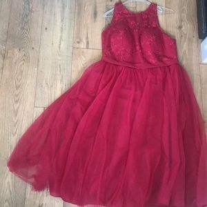 Azazie burgundy/wine/deep red colored formal dress